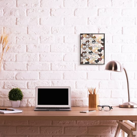 Stupell Industries Beautiful Like Me Black Framed Wall Art
